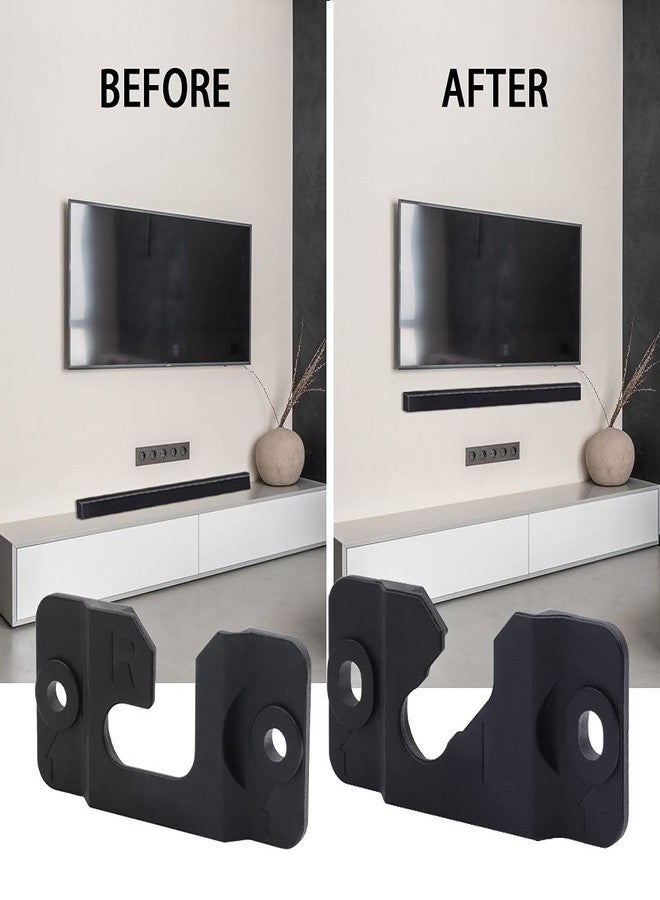 Seayoo 1 Pair of Black Wall Mount Bracket AH96-03064A for Samsung Soundbar HWH750 HW-H750 HW-H450 HW-J355 HWH751 HW-H751 HWJM25 HW-JM25 HWJM45C HW-JM45C HW-JM45C/ZA Soundbar Wall Hooks - Image 5